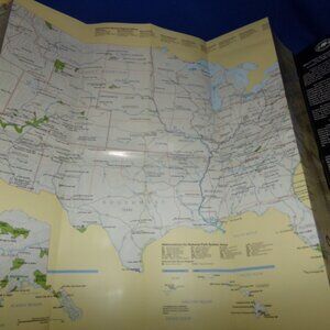 Vintage United States National Park System Map & Guide - 1994